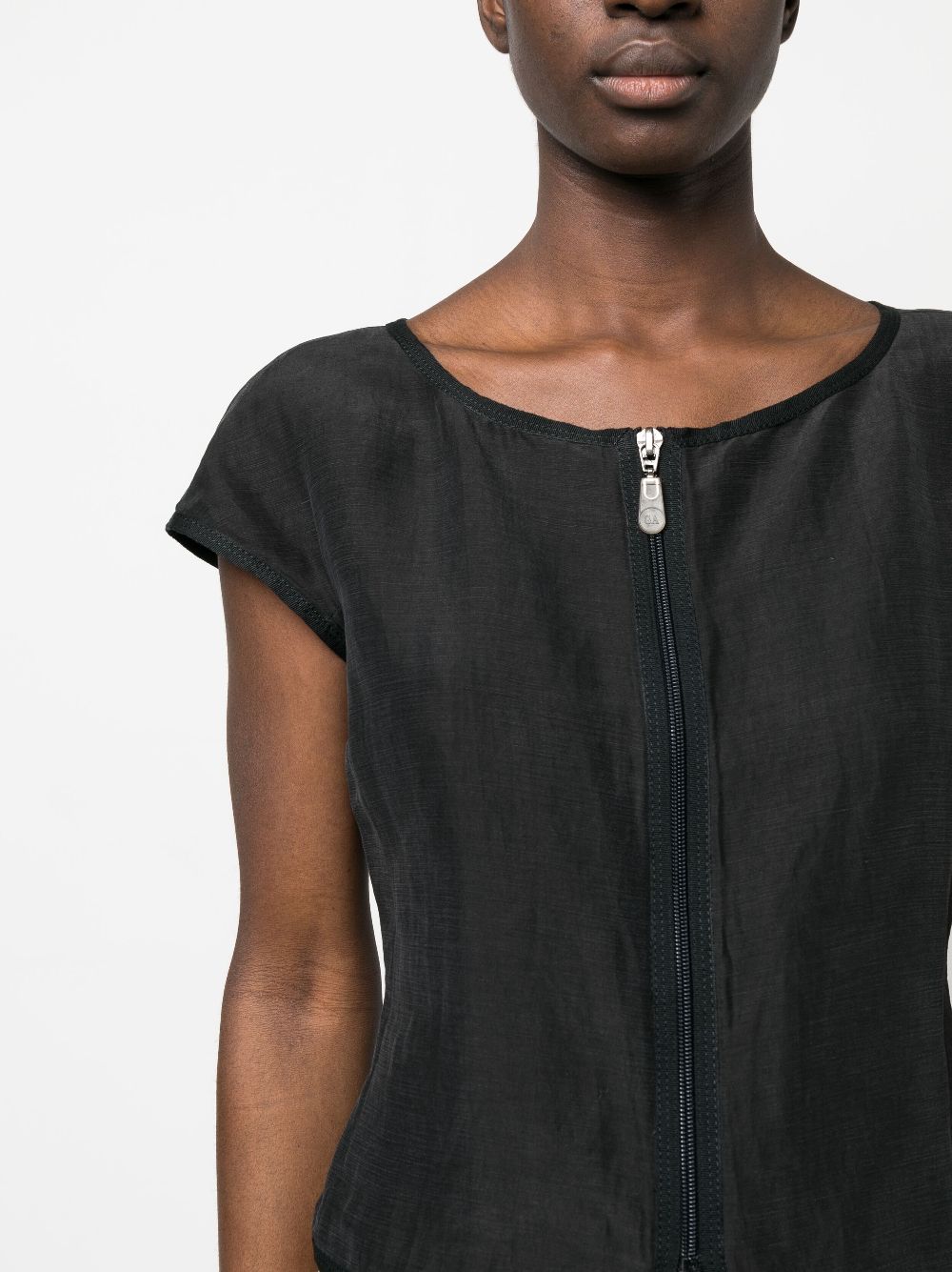 Giorgio Armani 1990s cap sleeved zipped blouse Women