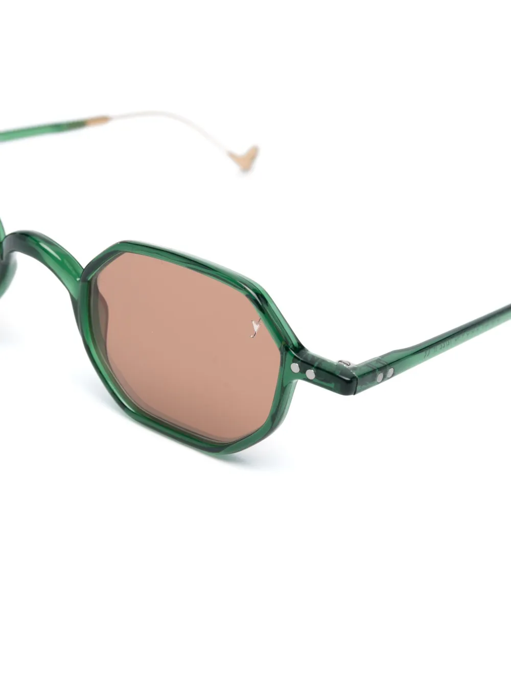 Eyepetizer Geometric-frame Tinted-lenses Sunglasses - Green 