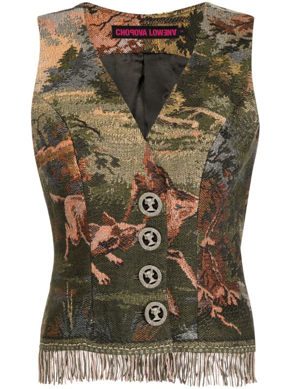 Chopova Lowena graphic-print Wool Vest - Farfetch