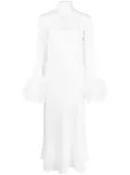 16Arlington Odessa feather-trimmed dress - White