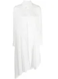 Yohji Yamamoto draped-detail asymmetric dress - White