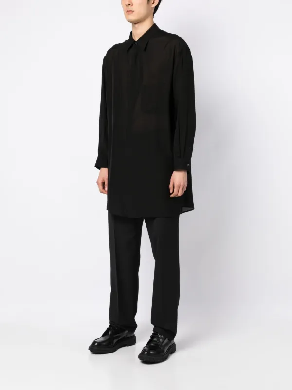 Yohji Yamamoto シアー シャツ | ブラック | FARFETCH JP