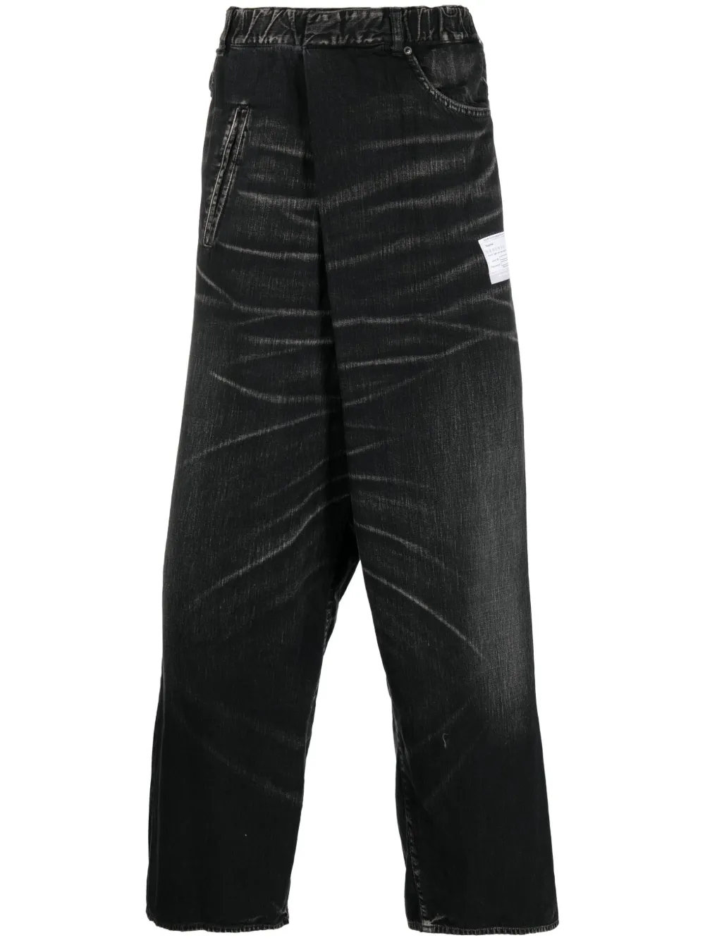 Maison MIHARA YASUHIRO jeans anchos con cierre descentrado | negro | Image 1