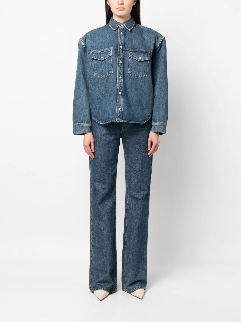 WARDROBE.NYC bigshoulders Denim Jacket Farfetch