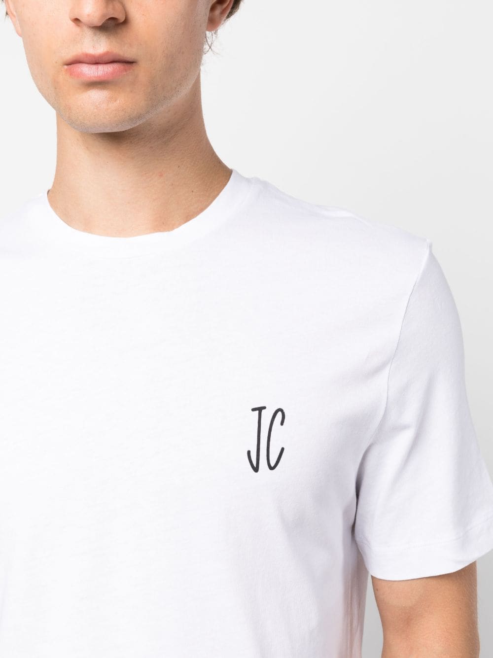 Shop Jacob Cohen Logo-print Cotton T-shirt In White