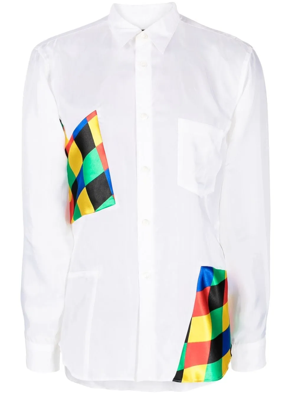 Comme Des Garçons Homme Deux Comme Des Garçons Homme Plus White Patchwork Shirt In White