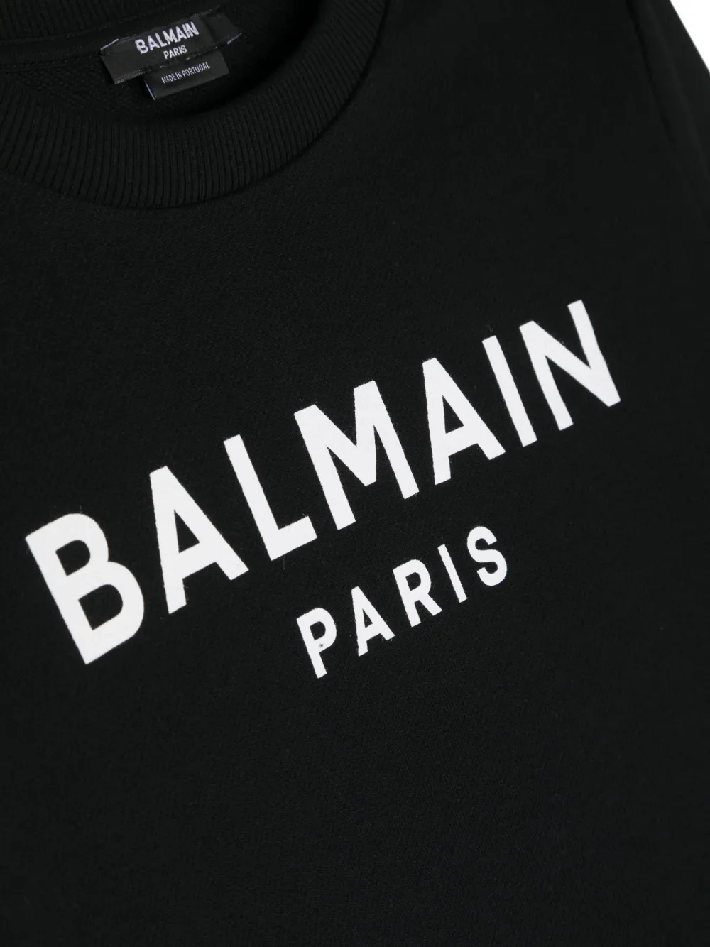 Balmain Logo-print Cotton Sweatshirt In Schwarz