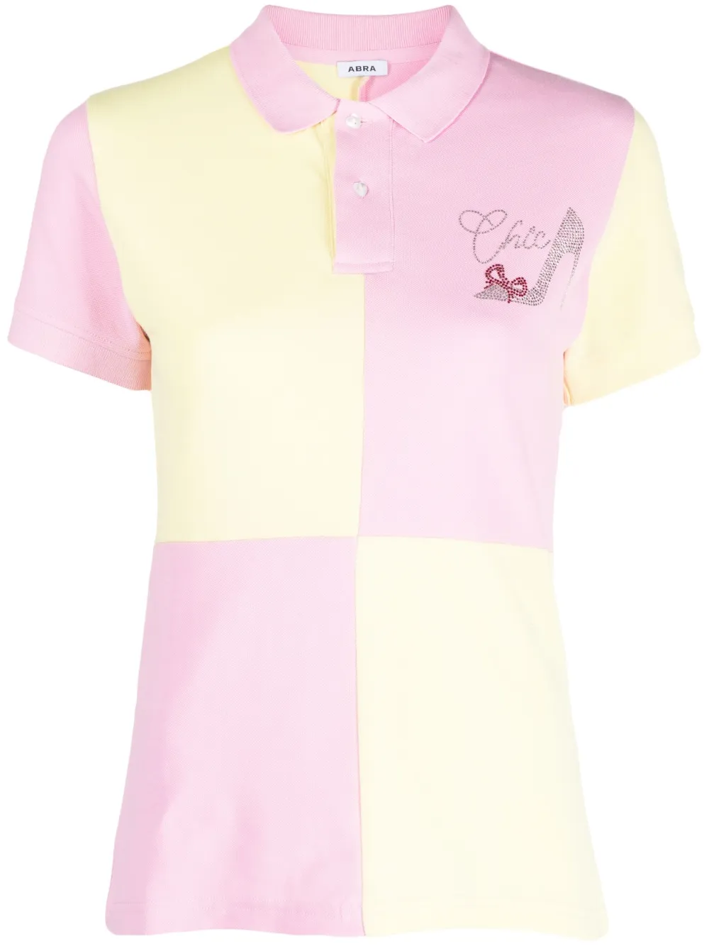 Abra Chic Colour-block Polo Shirt In Pink