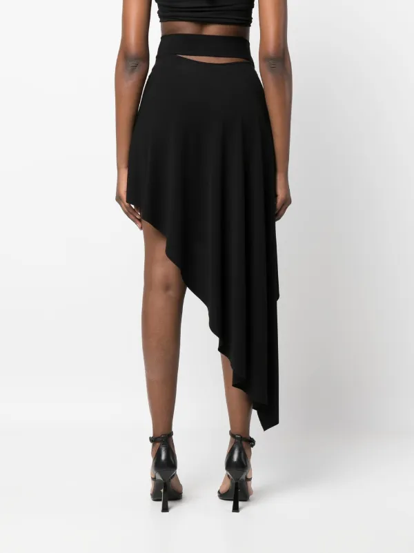 Alexandre Vauthier ring-detail Belted Asymmetric Skirt