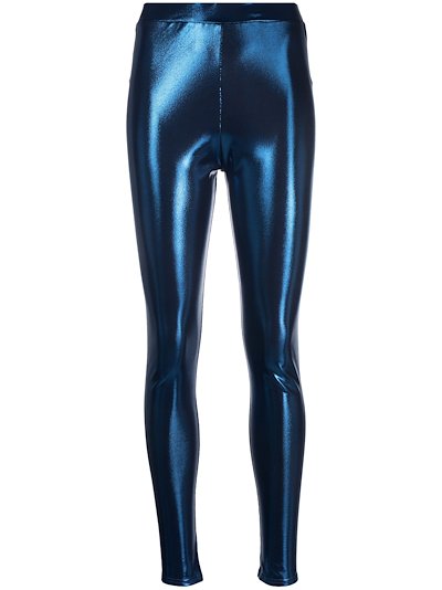 Alexandre Vauthier - metallic-effect high-waisted leggings