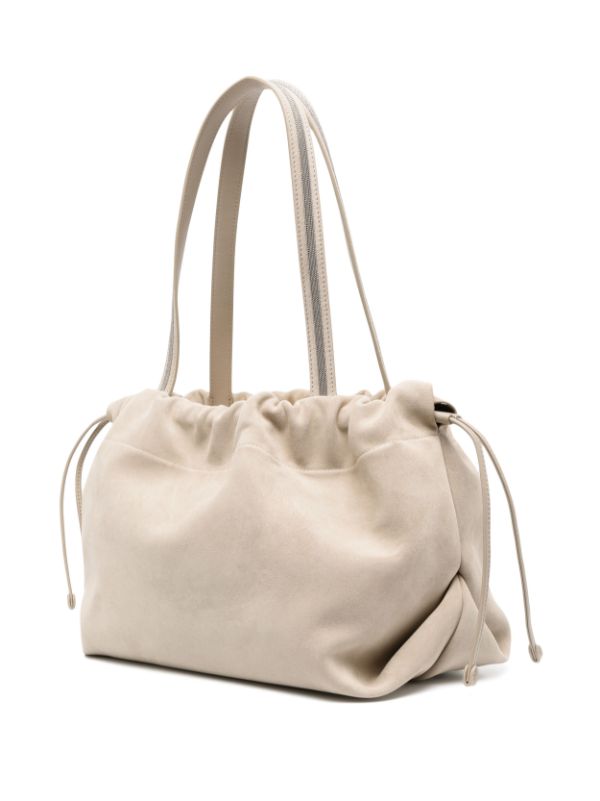 Brunello Cucinelli Monili-bead Suede Tote Bag