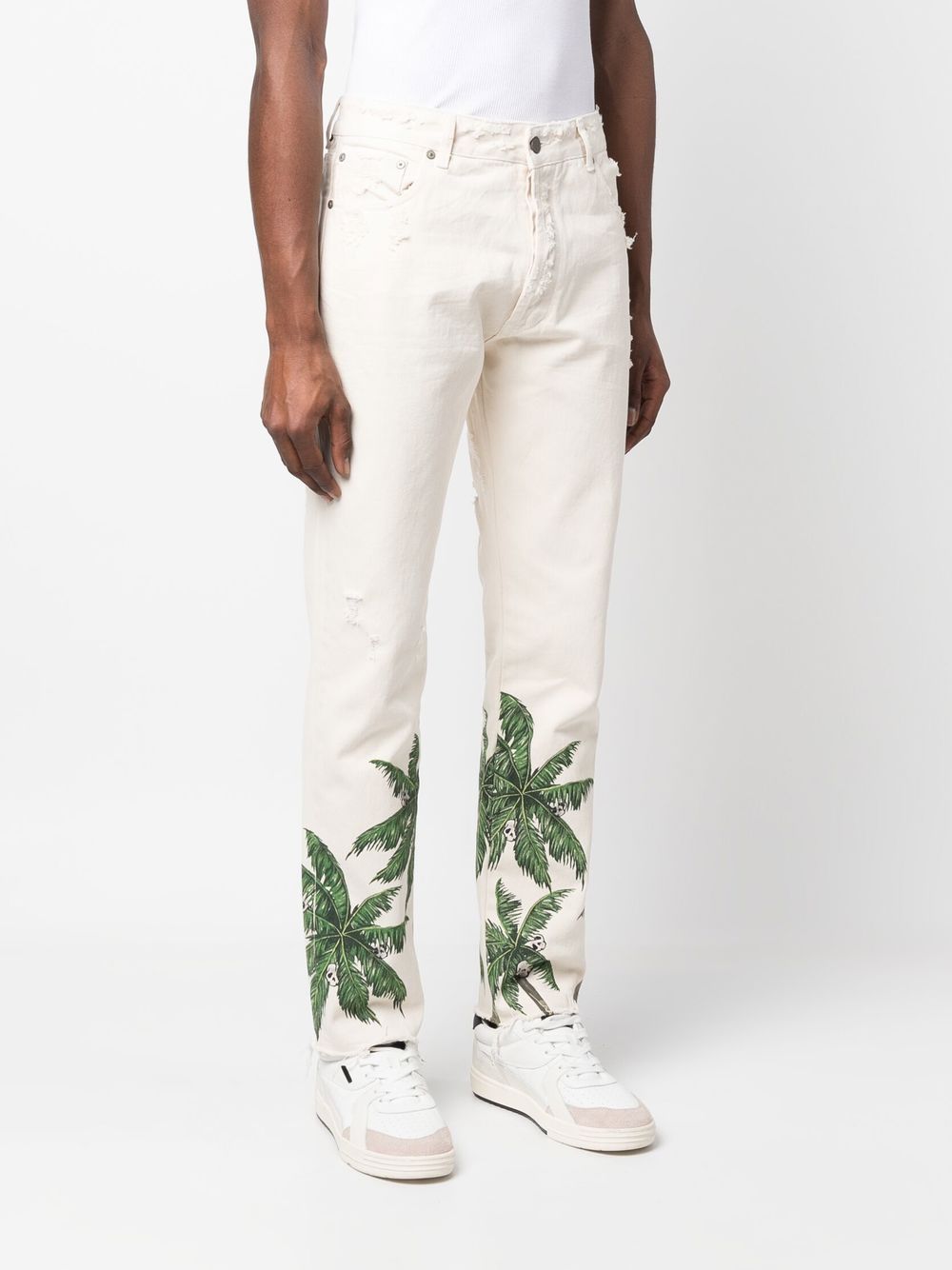 Palm Angels Palm tree-print straight-leg Jeans - Farfetch