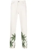 Palm Angels palm tree-print straight-leg jeans - Neutrals