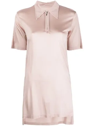 Maison Margiela short-sleeve half-zip Top | Pink | FARFETCH ZA