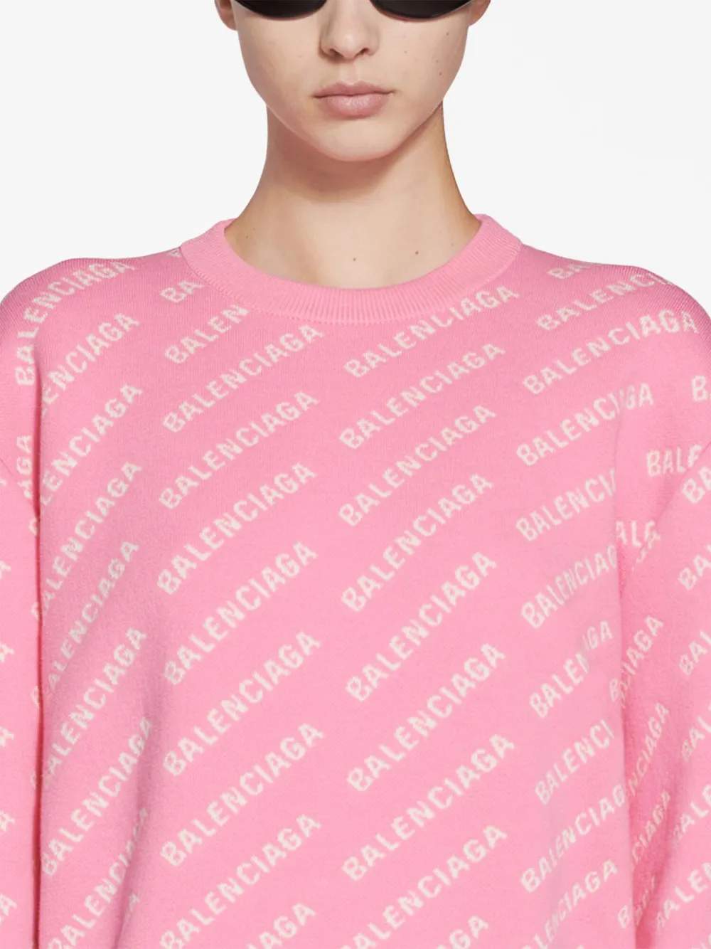 Balenciaga all-over Logo Print Sweatshirt - Farfetch