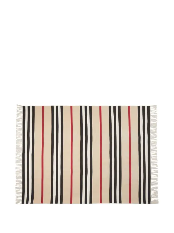 Burberry アイコンストライプ ブランケット | ニュートラル | FARFETCH JP