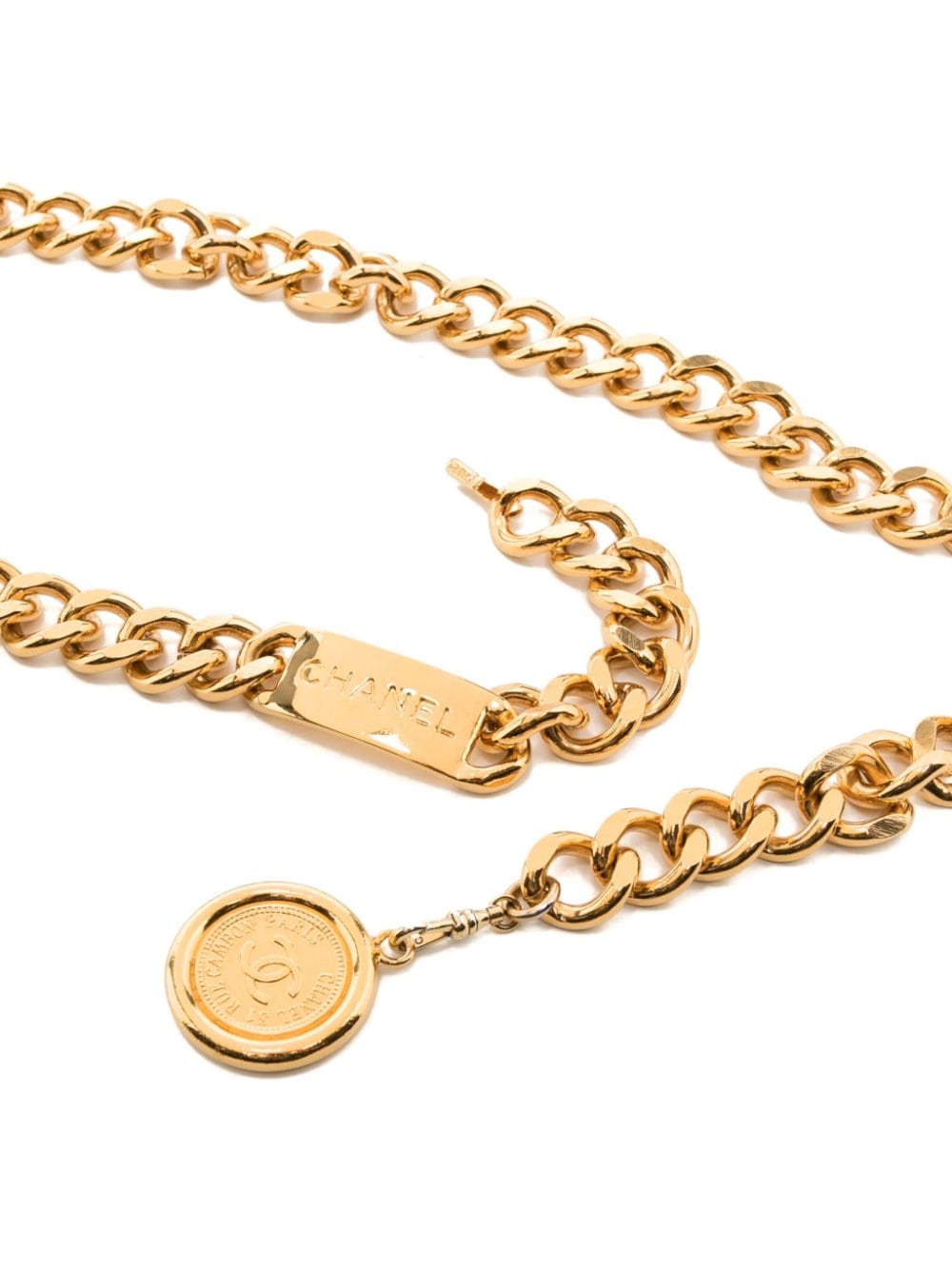CHANEL Pre-Owned 1990-2000s Medallion Charm Chain Belt - Farfetch
