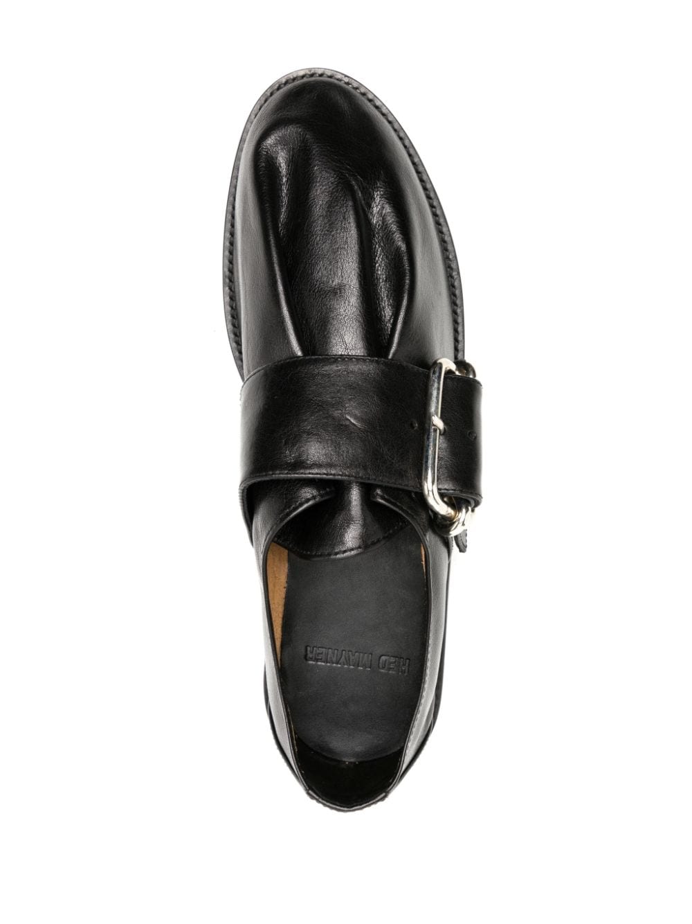 Hed Mayner buckle-detail Leather Monk Shoes - Farfetch