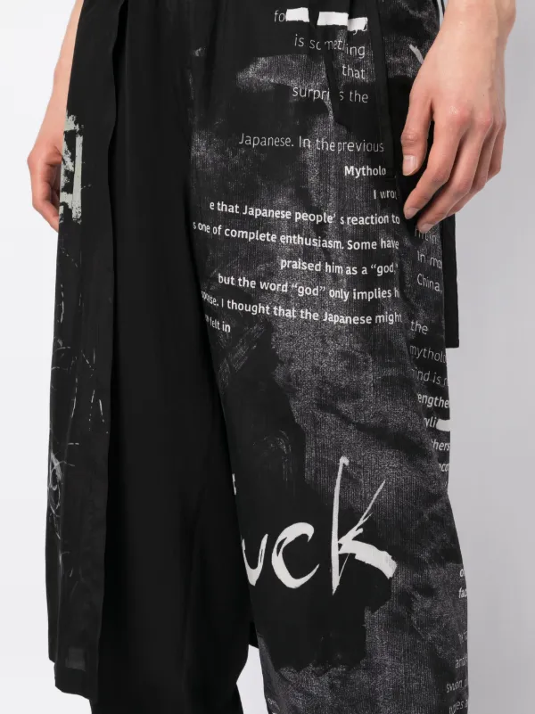 Yohji Yamamoto overlapping-panel straight-leg Trousers - Farfetch