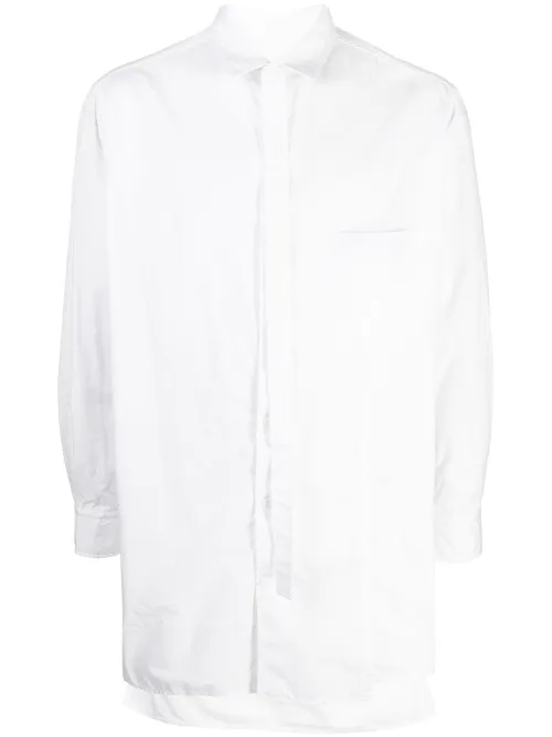 Chemise en coton à design asymétrique - Yohji Yamamoto - Modalova