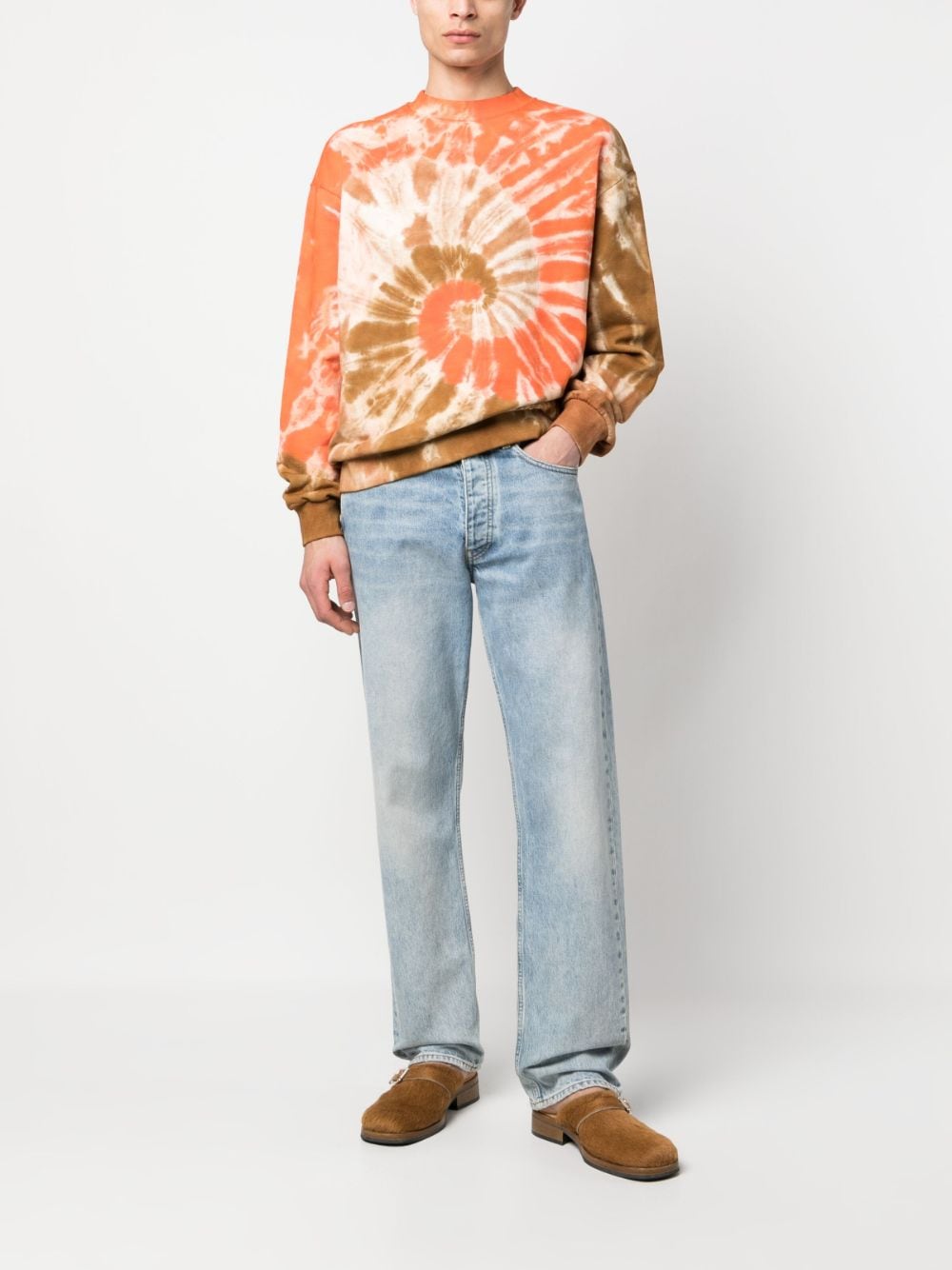 Alanui Sweater met tie-dye print - Oranje