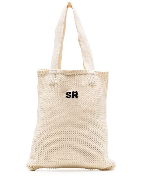 Sonia Rykiel logo knitted tote bag