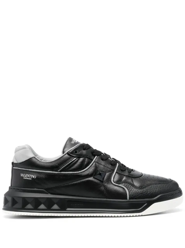 Black valentino mens sneakers hotsell