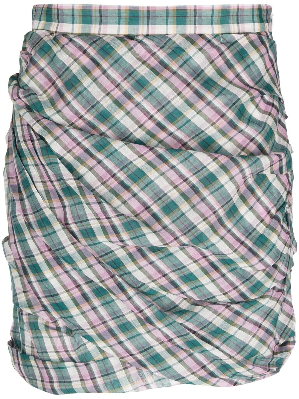 MARANT ÉTOILE Birdy checked cotton miniskirt