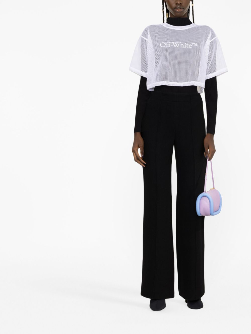 Off-White Cropped T-shirt - Wit