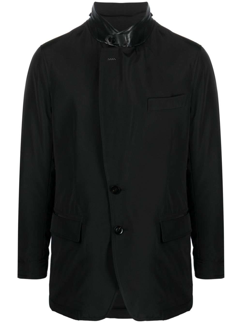 Tom Ford 单排扣羊毛混纺西装夹克 In Black