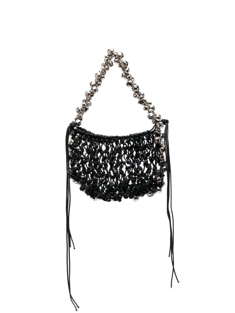 Niccolò Pasqualetti Bell-detail Woven Tote Bag In Black