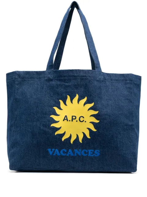 A.P.C. Vacances-print tote bag