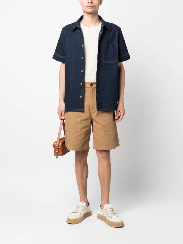 【関税込み】A.P.C. ブラウン Camberra ショートパンツ A.P.C. Melbourne キャンバス ショートパンツ | ブラウン