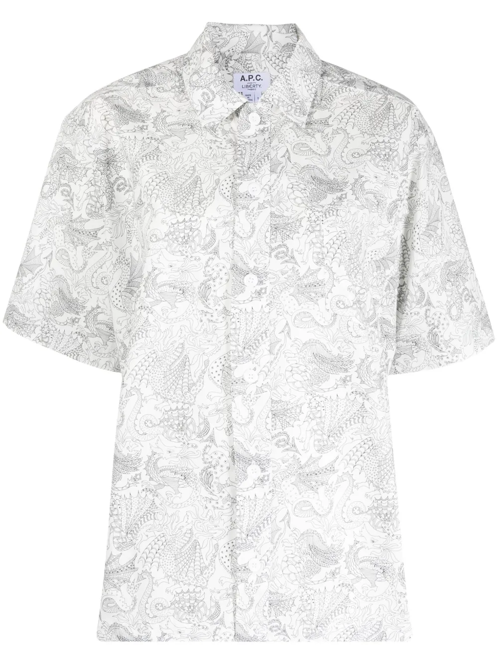 APC X LIBERTY DRAGON-PRINT SHIRT