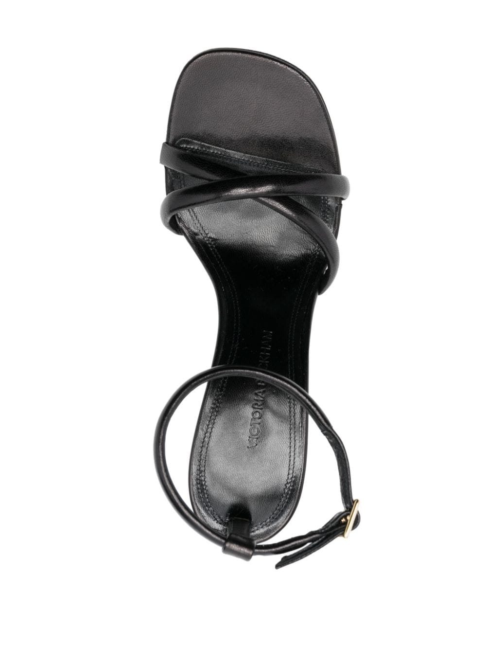 Shop Victoria Beckham 100mm Leather Sandals In Black
