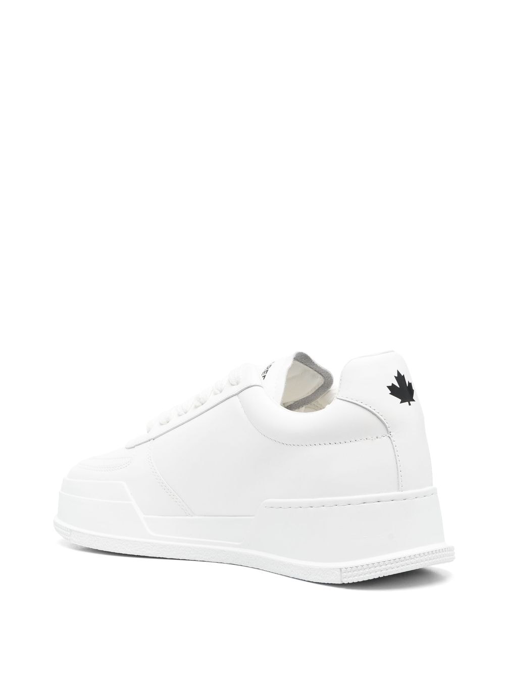 Shop Dsquared2 Logo-print Lace-up Sneakers In Weiss