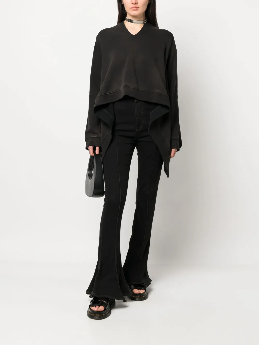 MM6 Maison Margiela Gedrapeerde sweater - Zwart