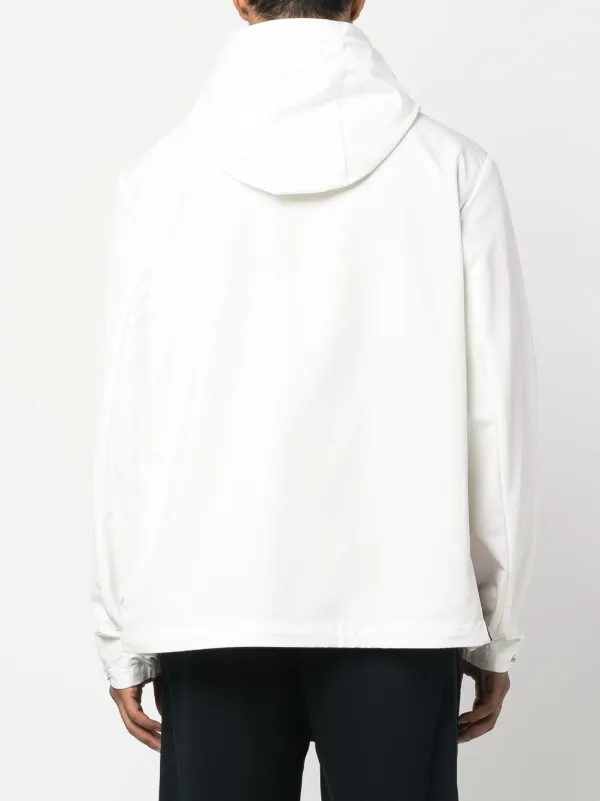 Moncler zip-fastening Hooded Jacket | White | FARFETCH PL