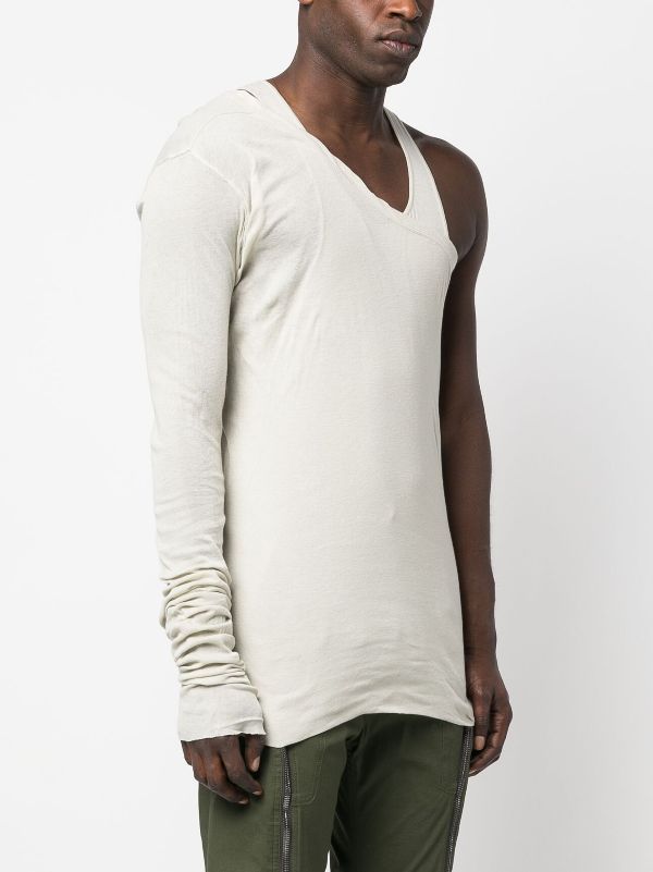 white ruched t shirt