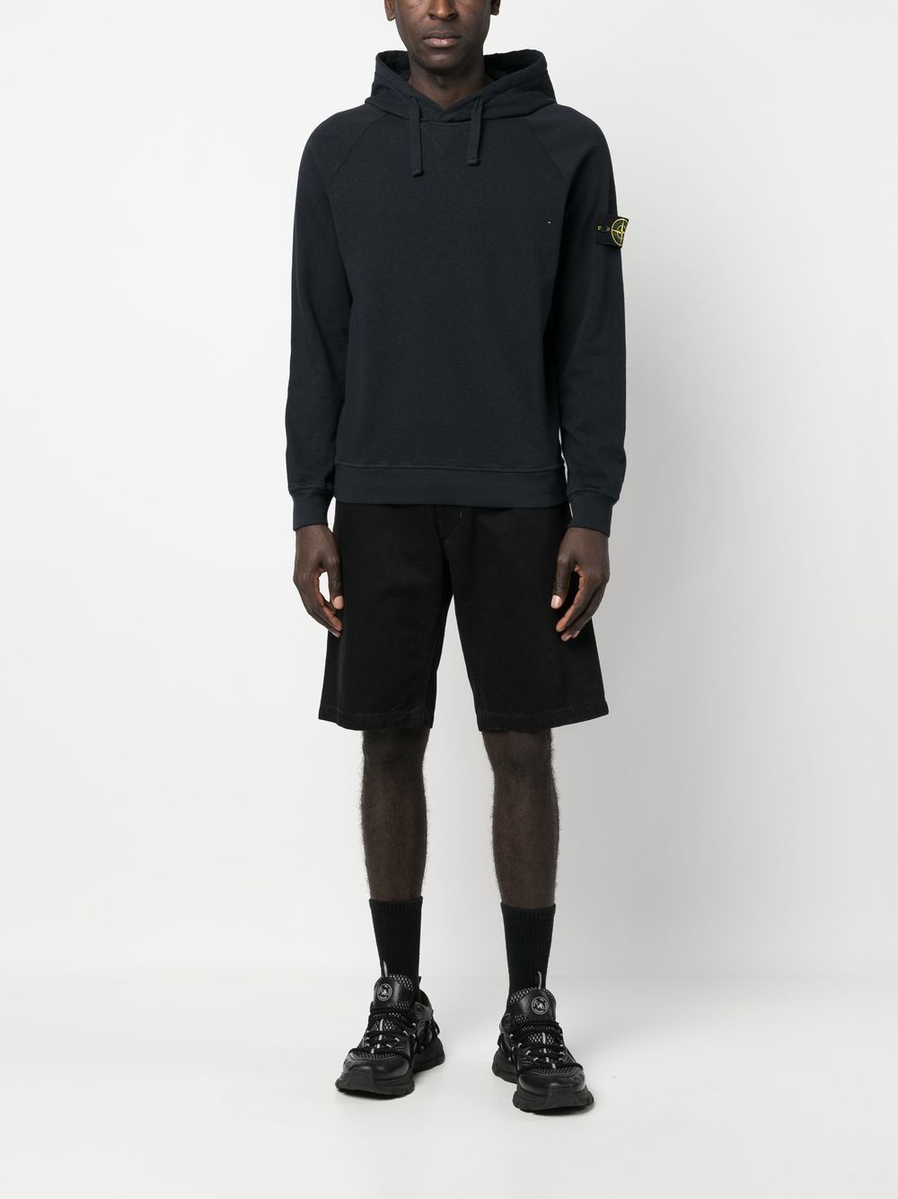 Stone Island Hoodie met opgestikte zak - Blauw