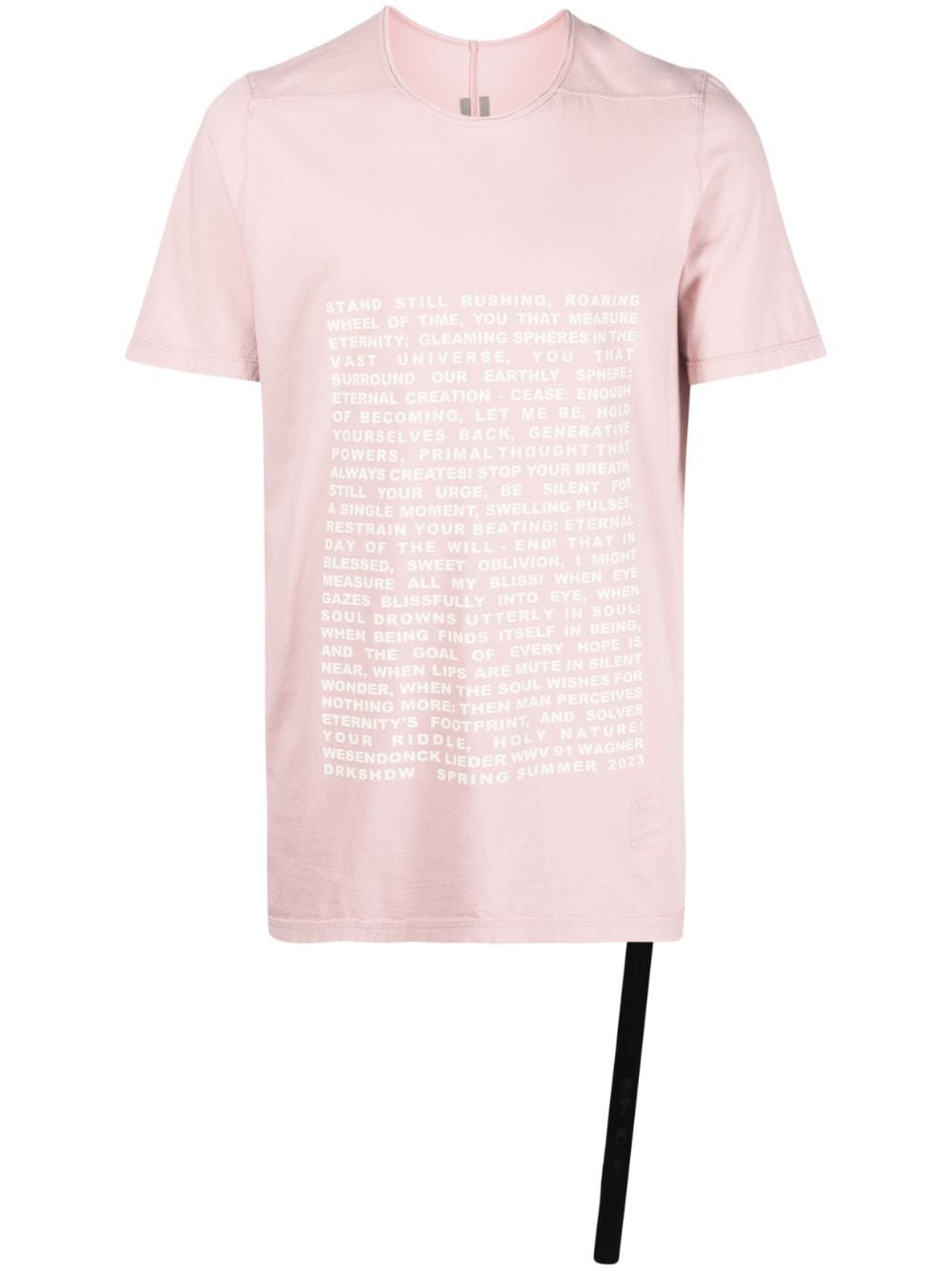Rick Owens Drkshdw Text-print Cotton T-shirt In Pink