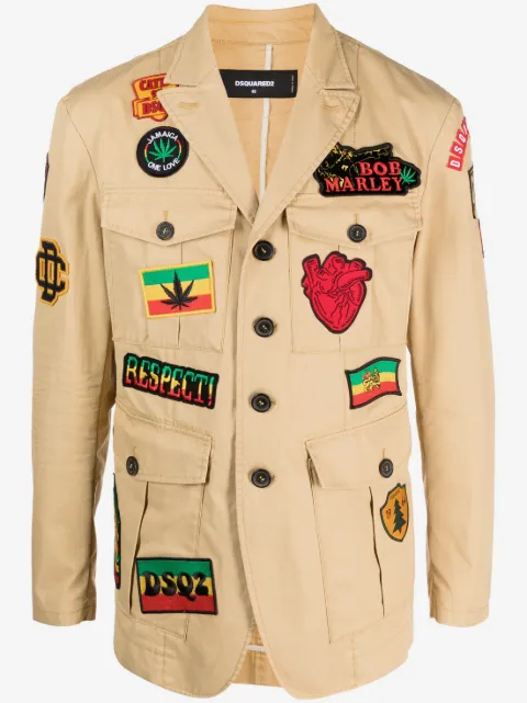 DSQUARED2 chamarra con parche del logo