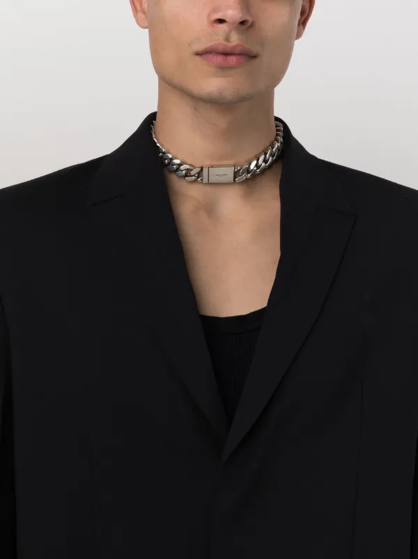 Mens saint laurent clearance necklace