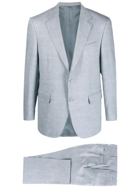 Canali single-breasted linen-wool suit