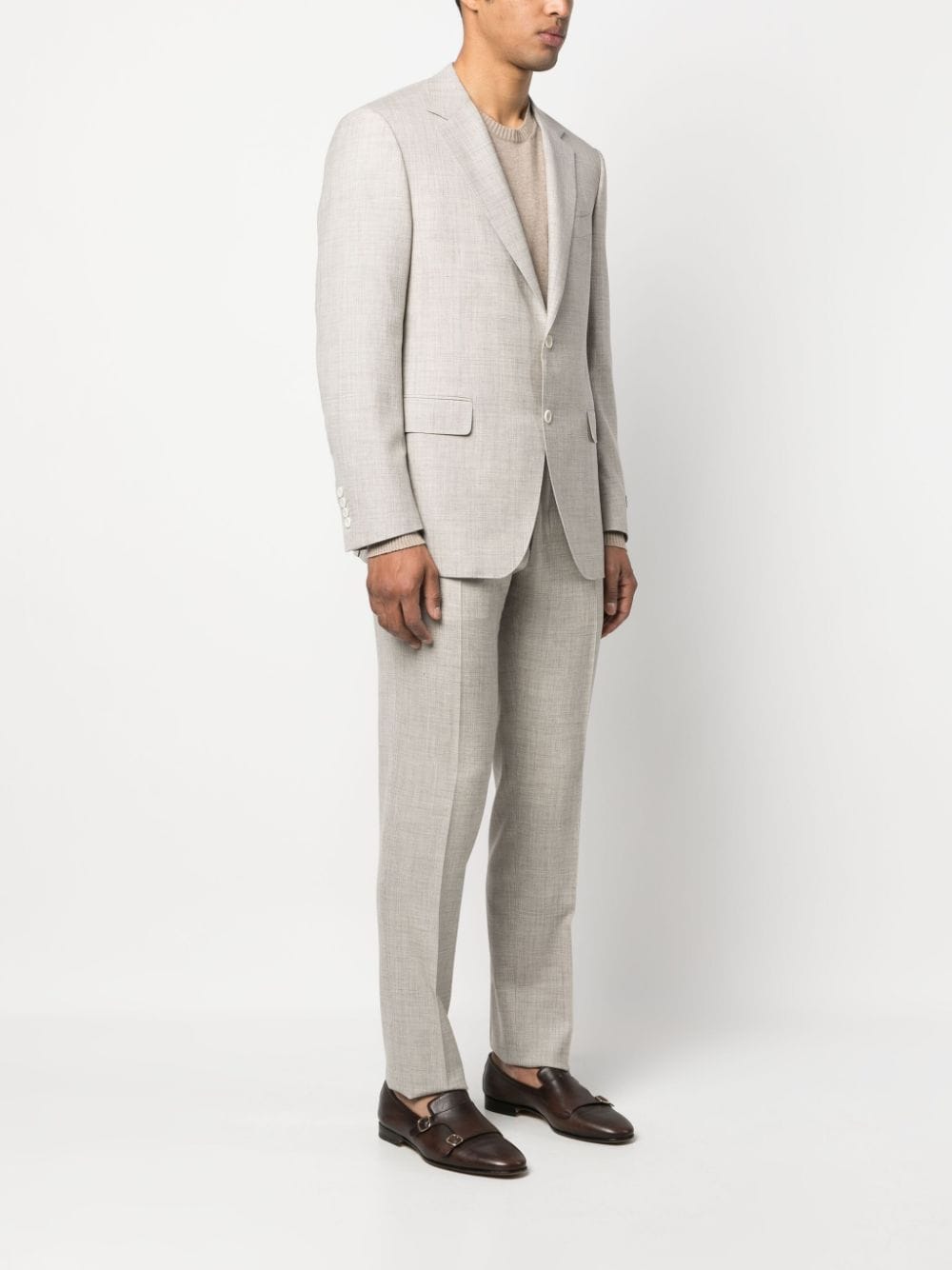 Canali Single-breasted Suit In Nude | ModeSens