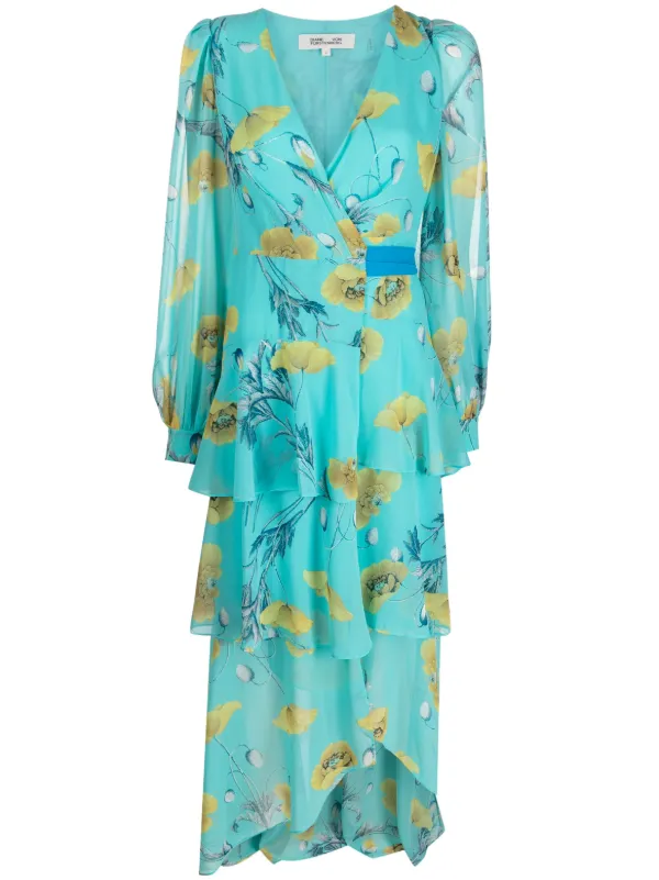 Dvf yellow outlet dress