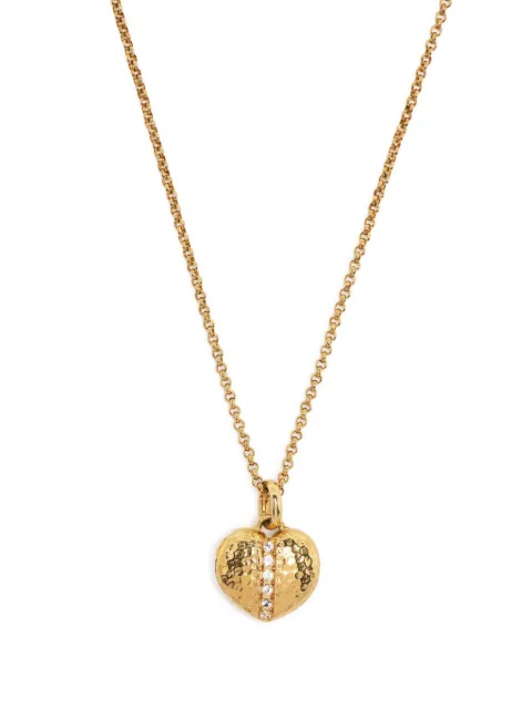 DOWER AND HALL Heart Lumiere pendant necklace