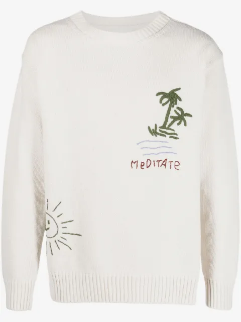 President’S logo-print knitted sweatshirt