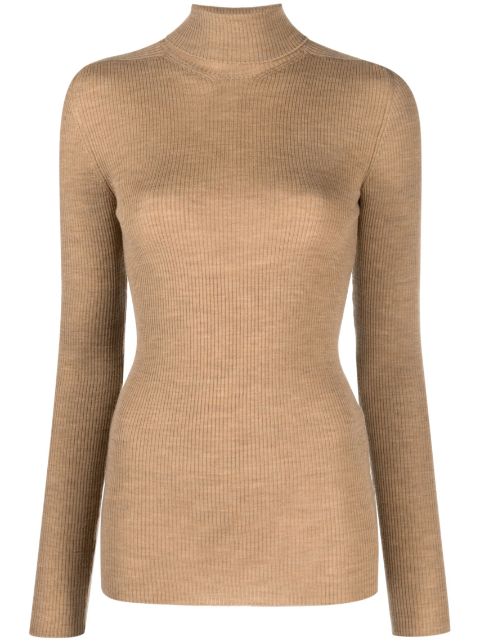 WARDROBE.NYC funnel-neck ribbed-knit top