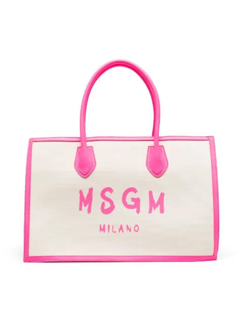 MSGM Kids logo-print tote bag